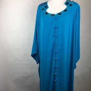 Antthony Vintage Jewel Design Blue Dress